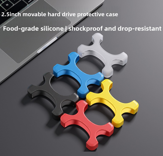 Portable Soft Silicone 2.5 Inch External Hard Drive Protective Case Cover Bag Silicon Rubber HDD Protector for Western Digital