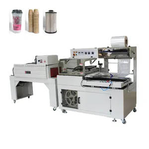 Automatic PE POF PVC Plastic Film Side Sealing And Cutting Machine With Heat Shrink Packaging Machine