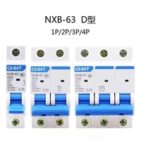Disjoncteur différentiel Chint XB-63 2P CType magnétique simple 6kA 400V 50Hz pour usage domestique, protection contre les fuites, multi-spécifications, montage modulaire/sur rail, PA66
