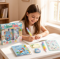 Kit de Journal Créatif DIY pour Enfants avec Autocollants, Timbres, Stylos, Carnet et Kit de Loisirs Créatifs pour Filles