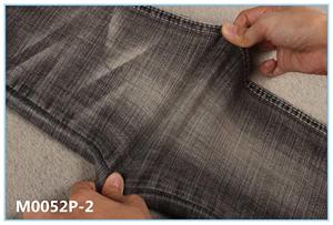 Tela Denim Mercerizada de Color Negro de 12 oz, Estilo Cross Hatch Slub para Jeans - Product Image 2