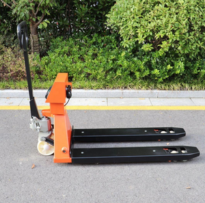 कार्गो हैंडलिंग के लिए भार पैमाने के साथ इस्पात निर्माण मैनुअल पैलेट ट्रक - Product Image 3