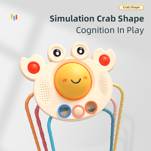 Giocattoli <span class=keywords><strong>Montessori</strong></span> Personalizzati di Piccole Dimensioni con Corda da Tirare, Giocattoli Sensoriali per Neonati, Giochi per l'Allenamento delle Dita per l'Apprendimento Precoce - Product Image 3