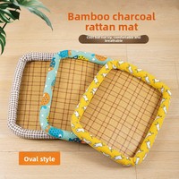 Tapis rafraîchissant double face pour animaux de compagnie, avec rebord surélevé et motif géométrique, coussin doux pour chats et chiens d'intérieur, pour cage et canapé, vente en gros