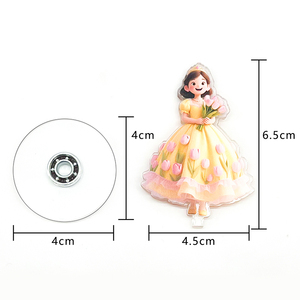 Porte-cartes rotatif créatif personnalisé, motif dessin animé mignon, en acrylique, ornement de bureau, accessoire transparent Princesse - Product Image 6