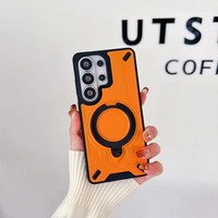 Étuis de téléphone portable de luxe magnétiques en PC imperméables orange avec finition miroir pour 17 16 15 14 13 Air Pro Max et pour