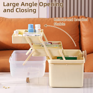 <span class=keywords><strong>Contenitore</strong></span> domestico e organizzazione Kit di pronto soccorso in plastica Organizer per il trucco scatole di immagazzinaggio per il trucco PP custodia per pillole contenitori per medicinali carico 10kg - Product Image 3