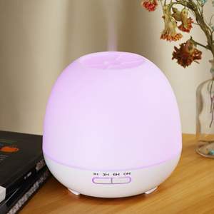 New Wood Grain Aroma Diffuser 400ml Ultrasonic <b>Humidifier</b> With Led Light Desktop Fragrance Diffuser For Home Office - Product Image 4