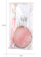 Kit de 20 pinceaux pour nail art, 2 ensembles avec palette en résine, stylo à pois, pinces, strass, outils de peinture de lignes, outils de manucure DIY, vente en gros