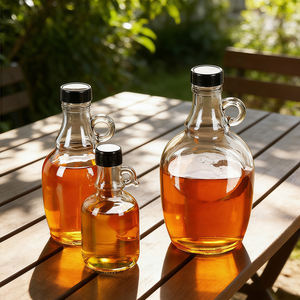 Botella <span class=keywords><strong>de</strong></span> Vidrio Transparente para <span class=keywords><strong>Whisky</strong></span>/Vino Tinto/Vodka <span class=keywords><strong>de</strong></span> 50ml-5000ml, Gran Capacidad, con Tapa y Asa - Product Image 4