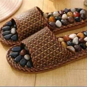 Natural Pebble Stone Fuß <span class=keywords><strong>massage</strong></span> gerät Hausschuhe Therapie Pflege Huoxue Fuß <span class=keywords><strong>massage</strong></span> Schuhe - Product Image 3
