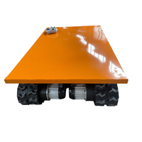 Véhicule électrique télécommandé sur chenilles en caoutchouc, compact, tout-terrain, idéal pour le transport et les applications tout-terrain intensives