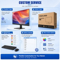 Venta al por mayor ordenador PC todo en uno de 23,8 pulgadas ordenador de sobremesa OEM con pantalla LCD DDR4 RAM para hardware o software