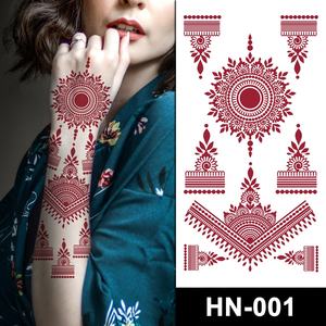 HN 500 Motifs de <span class=keywords><strong>tatouage</strong></span> en papier transfert pour boutique, motif <span class=keywords><strong>dentelle</strong></span> bordeaux sexy et érotique, autocollant de <span class=keywords><strong>tatouage</strong></span> pour <span class=keywords><strong>bras</strong></span> et doigts - Product Image 1