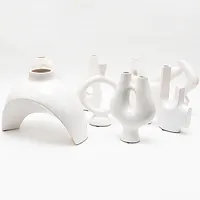 İskandinav özel seramik vazo küçük beyaz vazo ev dekorasyonu için seramik vazolar