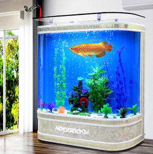 Acuario de pie europeo de lujo con cambio de agua de un toque, mostrador de bar, cristal flotado HD, 25W, para exteriores, 1.2m, 1.5m, 1.8m - Product Image 1