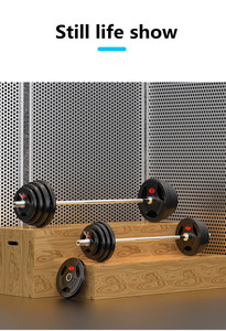 Disco de Pesas para Gimnasio Lisglospotrs, Recubrimiento de Goma, Disco de Parachoques, Disco de Pesas para <span class=keywords><strong>Barra</strong></span> <span class=keywords><strong>con</strong></span> Tres Orificios - Product Image 5