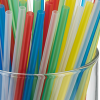 Pailles à boire jetables en polypropylène PP de qualité alimentaire, emballées individuellement, haute durabilité, 190 mm, pour sodas, vente en gros