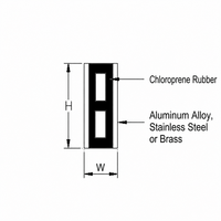 Profil de transition de sol en aluminium anodisé étanche avec bande en caoutchouc pour carrelage d'appartement, fabrication OEM/ODM
