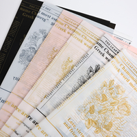 Papier d'emballage pour fleurs en gros, motif journalier brillant avec ligne dorée, style coréen, pour bouquets et cadeaux, fournitures pour fleuristes