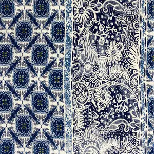 Arvest-tela estampada de sarga de rayón de algodón para camisa y vestido, informe de prueba de calidad de marca del Reino Unido - Product Image 1