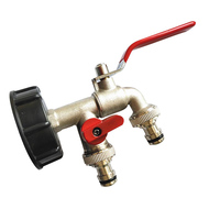 Bibcock à bille en laiton pour tuyau d'arrosage à la maison avec S60x6 femelle à 1/2 "BSP femelle IBC adaptateur clapet anti-retour