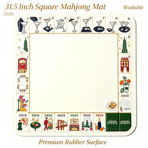 Portable Mahjong <b>Table</b> Mat <b>Foldable</b> Gambling <b>Game</b> Board Custom Print Quilted <b>Game</b> for Travel and Indoor Play - Product Image 4