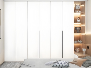 Penderies à panneaux de bois modernes personnalisables en aluminium pour chambre à coucher hôtel salon maison appartement villa et école - Product Image 4