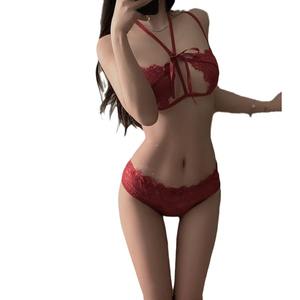 ملابس داخلية مثيرة من الدانتيل الشفاف مع حمالة صدر وسروال داخلي - Product Image 3