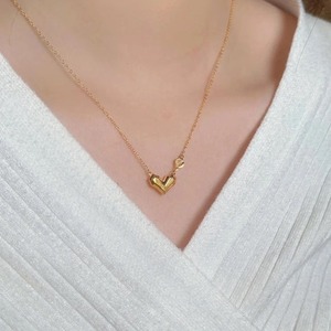 Nuevo 2023 corazón colgante collar moda <span class=keywords><strong>letra</strong></span> <span class=keywords><strong>E</strong></span> collar encanto collar joyería para mujer - Product Image 6