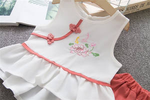 ชุดเด็กผู้หญิงสไตล์ปัญจาบ เสื้อผ้าเด็กแบบโบราณ ชุดเดรสเด็ก เสื้อยืดสำหรับเด็กผู้หญิง ช้อปปิ้งออนไลน์ไต้หวัน - Product Image 3