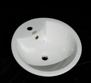 Factory Direct Sale Washing Hand Bowl Round Ceramic White Art Basin