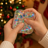 Jouet anti-stress scintillant pour les fêtes, cube souple à rebondir, idéal pour les cadeaux de Noël et les cadeaux de bureau pour adultes