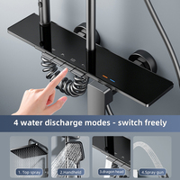 Meilleure vente en stock : Ensemble de douche thermostatique à touches piano, 4 modes, 4 sorties, jet doux, chromé – Le favori d'Europe et d'Amérique