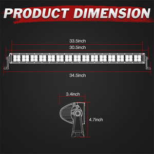Barre lumineuse <span class=keywords><strong>LED</strong></span> 30 pouces 240W pour toit 4x4 <span class=keywords><strong>Quad</strong></span> 3 rangées barre lumineuse <span class=keywords><strong>LED</strong></span> boîtier en aluminium pour voitures barre lumineuse tout-terrain - Product Image 2