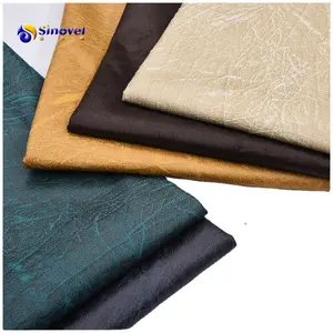 Chinese Factory Bronzing Knitted Suede Sofa Fabric Foiled Suede Upholstery Furniture Cushion Leather Like Textile