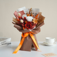Vente en gros de magnifiques plantes éternelles séchées bouquet de fleurs conservées bouquet de roses cadeau de fleurs naturelles pour la fête des mères