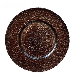 Sottopiatti in Vetro Dorato da 13 Pollici per Matrimoni e Feste, Vendita Calda di Piatti Decorativi per Servire Cibo in <span class=keywords><strong>Colore</strong></span> <span class=keywords><strong>Oro</strong></span> - Product Image 1