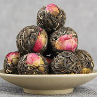 Thé Pu'er Rose Pur du Roi des Perles de Dragon du Yunnan, Matière Première d'Arbres Anciens, Apaisant pour l'Esprit et le Corps