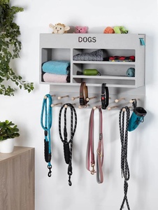 Perchero de pared de madera <span class=keywords><strong>para</strong></span> <span class=keywords><strong>perros</strong></span>, estación de almacenamiento <span class=keywords><strong>para</strong></span> mascotas, estante <span class=keywords><strong>para</strong></span> colgar <span class=keywords><strong>ropa</strong></span> de mascotas, <span class=keywords><strong>para</strong></span> colgar correas y accesorios <span class=keywords><strong>para</strong></span> <span class=keywords><strong>perros</strong></span> - Product Image 2