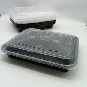 Cibo fresco usa e getta porta il pranzo al forno a microonde contenitori di plastica per la preparazione dei pasti