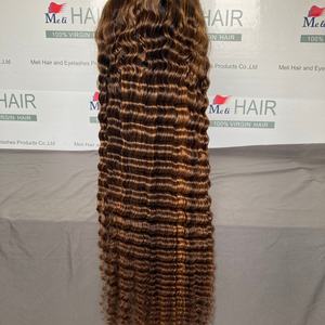 วิกผมลอนลึกแบบไฮไลท์สีออมเบร วิกผมแท้ ปมเล็ก วิกผมลูกไม้เนื้อนุ่ม คุณภาพสูง - Product Image 3