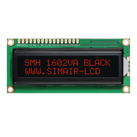 شاشة LCD 1602VA بسعر المصنع، وحدة عرض الأحرف 5 فولت مع لوحة محول IIC، شاشة LCD 1602 سوداء