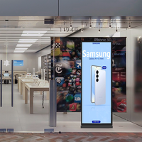 Écran publicitaire LCD Android ultra-large de 64 pouces pour magasin de vêtements, type barre, pour affichage intérieur
