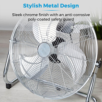 Vente chaude 16 pouces entièrement en métal lames commande mécanique ventilateur de sol oscillant pour salle de sport en plein air et hôtel