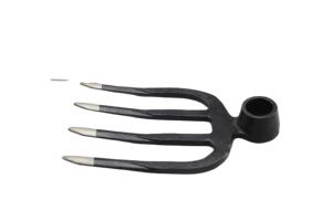 Fourche de jardin à 4 branches avec manche en bois, fourche de jardin pour creuser - Product Image 3