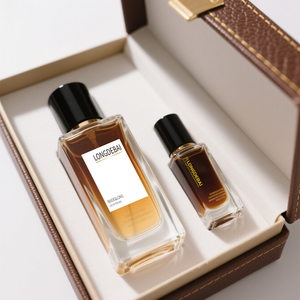 Rectangular Luxurious Brown and Black Lid 30ml, 50ml, 100ml Glass <b>Spray</b> Perfume <b>Empty</b> <b>Bottles</b> and Boxes - Product Image 4