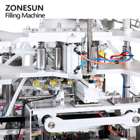 ZONESUN ZS-AFC880 Monobloc Automatique 4 Têtes Spiritueux Whisky Huile D'olive Liqueur Bouteille En Verre Remplissage ROPP Machine De Capsulage