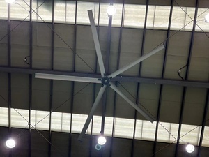 Ventilateurs de plafond électriques HVLS de 16 pieds avec 5 pales, fonctionnement silencieux à 38 dB, couverture de 300 m, durée de vie de 20 ans - Product Image 3