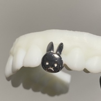 Grillz personnalisé en argent 925 motif lapin pour filles